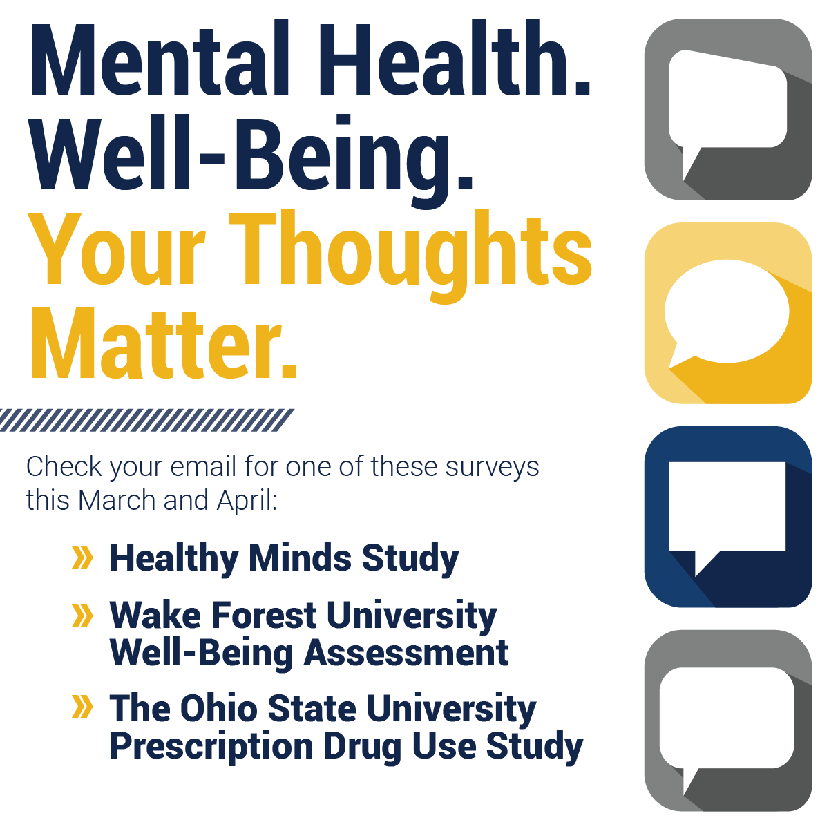 Spring 2018 Mental Health &amp; Well-Being Surveys