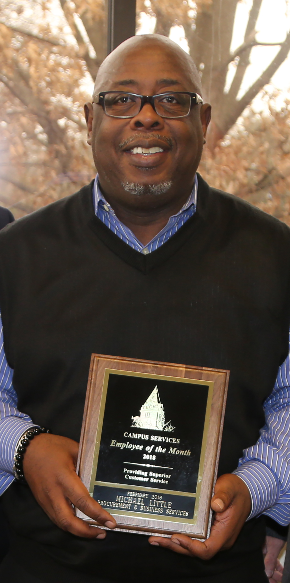 Michael Little, Procurement &amp; Business Services, is the February 2018 Employee of the Month.