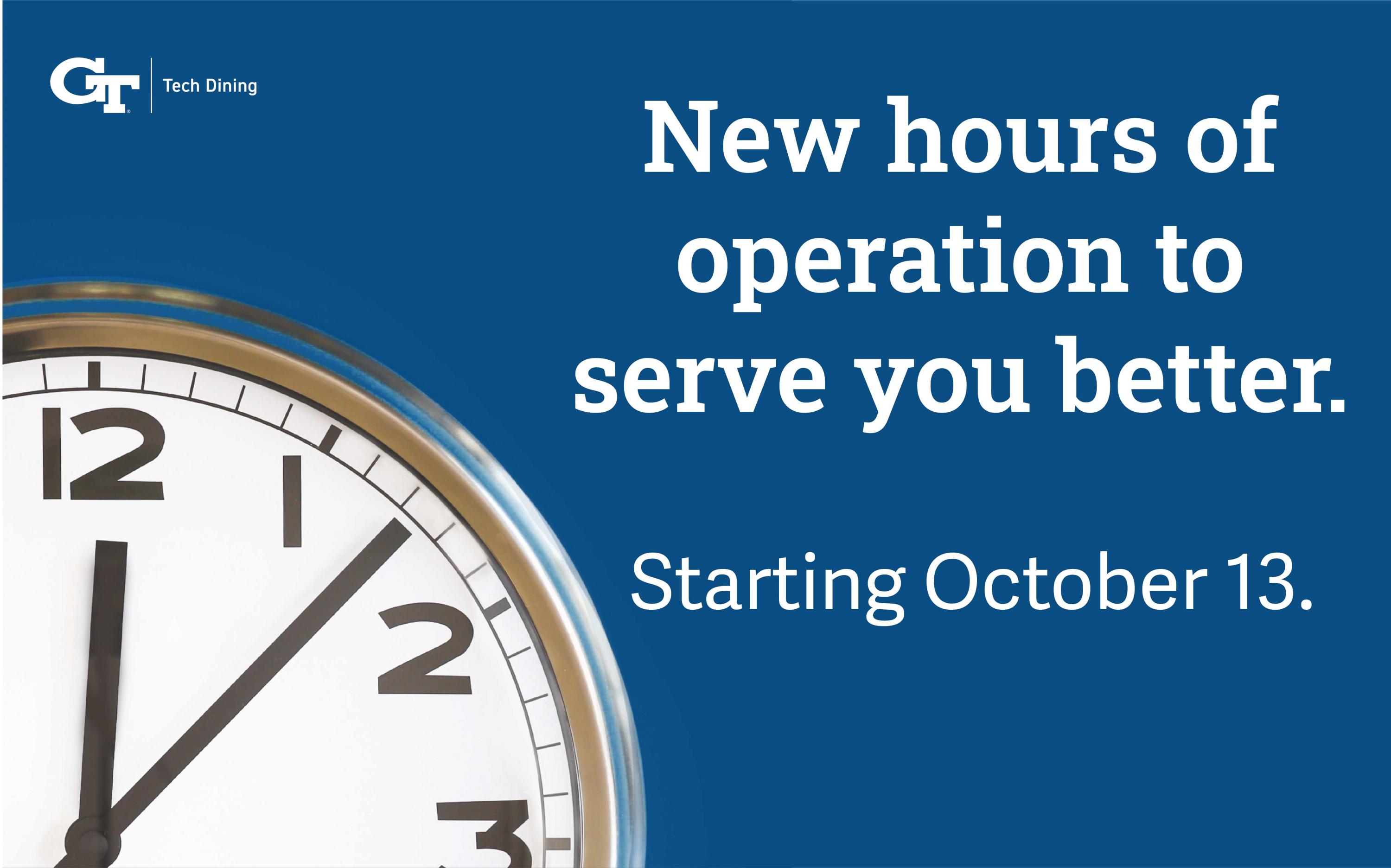 Tech Dining is altering the hours of operation for residential and retail dining locations across campus starting October 13. 