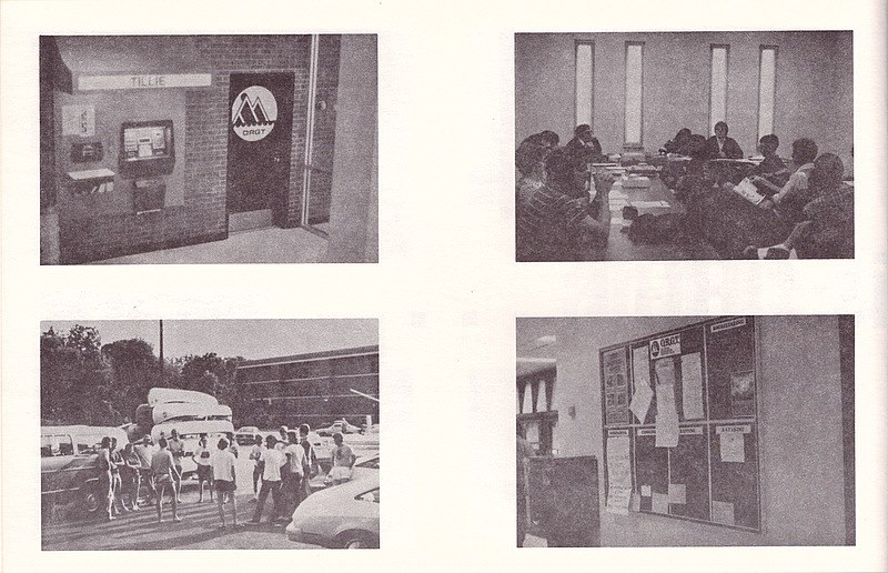 Images of the ORGT student office in 1976.
